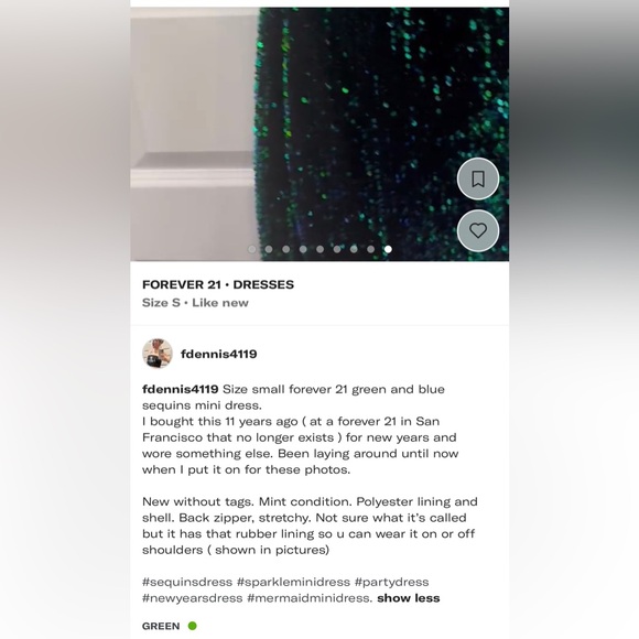 stretchy sequin mini dress in mint condition. - Picture 11 of 17
